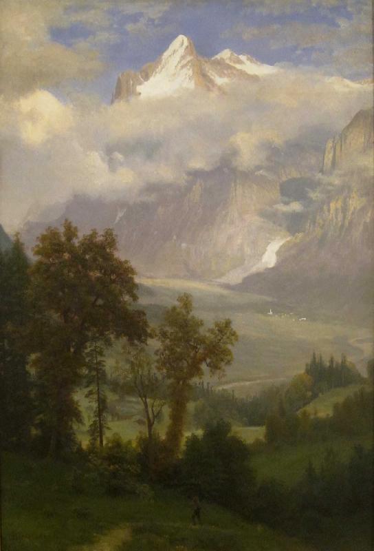 Albert Bierstadt View of Wetterhorn from the Valley of Grindelwald oil painting image